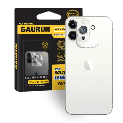 가우런 아이폰 13 프로 맥스 카메라 렌즈 풀커버 강화유리 필름 1매-안티라이트링(P0000EZO)